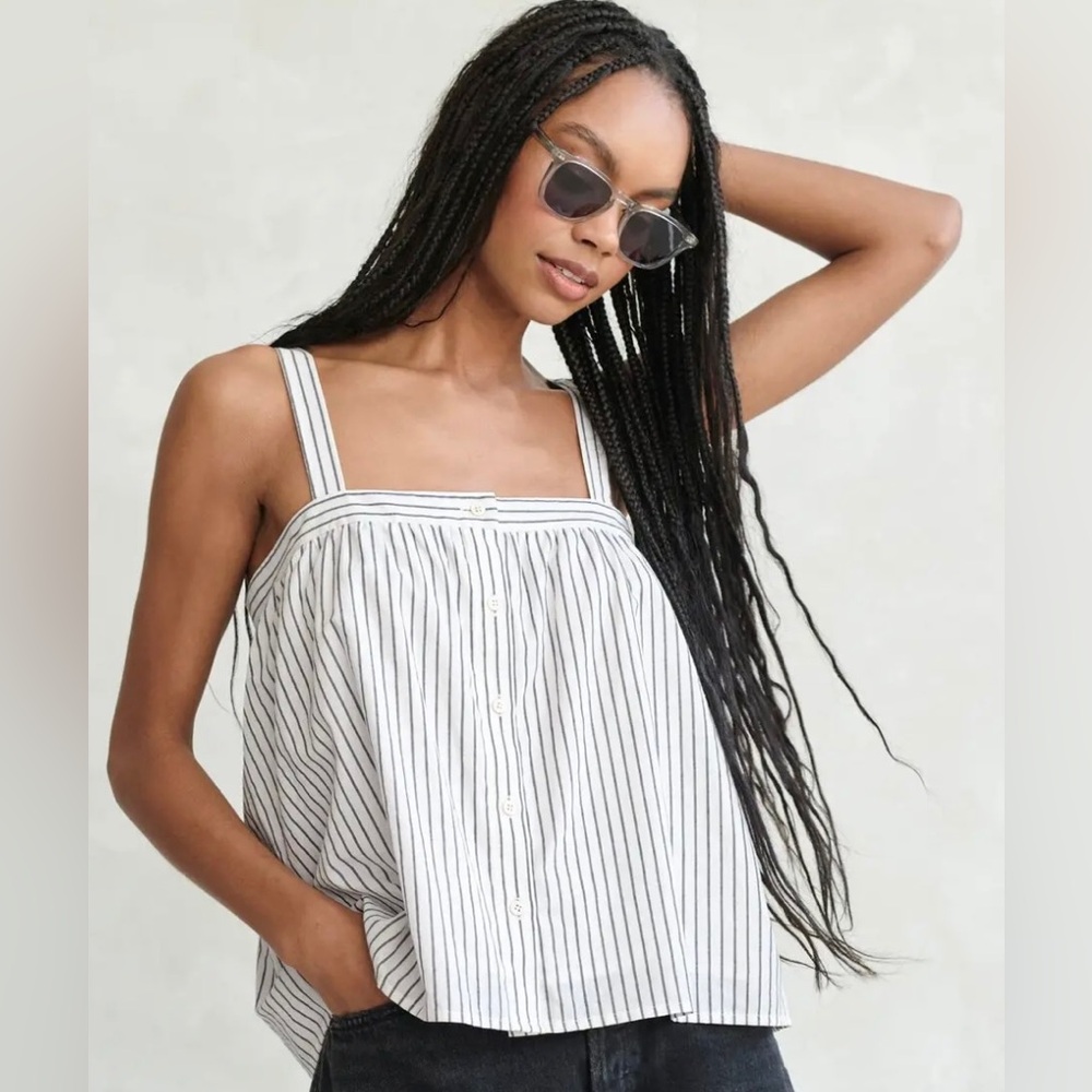 New Jenni Kayne Cotton Button Tank